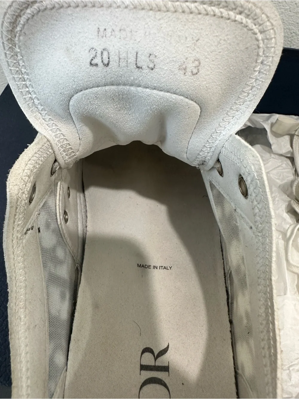 Dior Gray and White Oblique Low-Top Sneaker sz 43/ US 10
